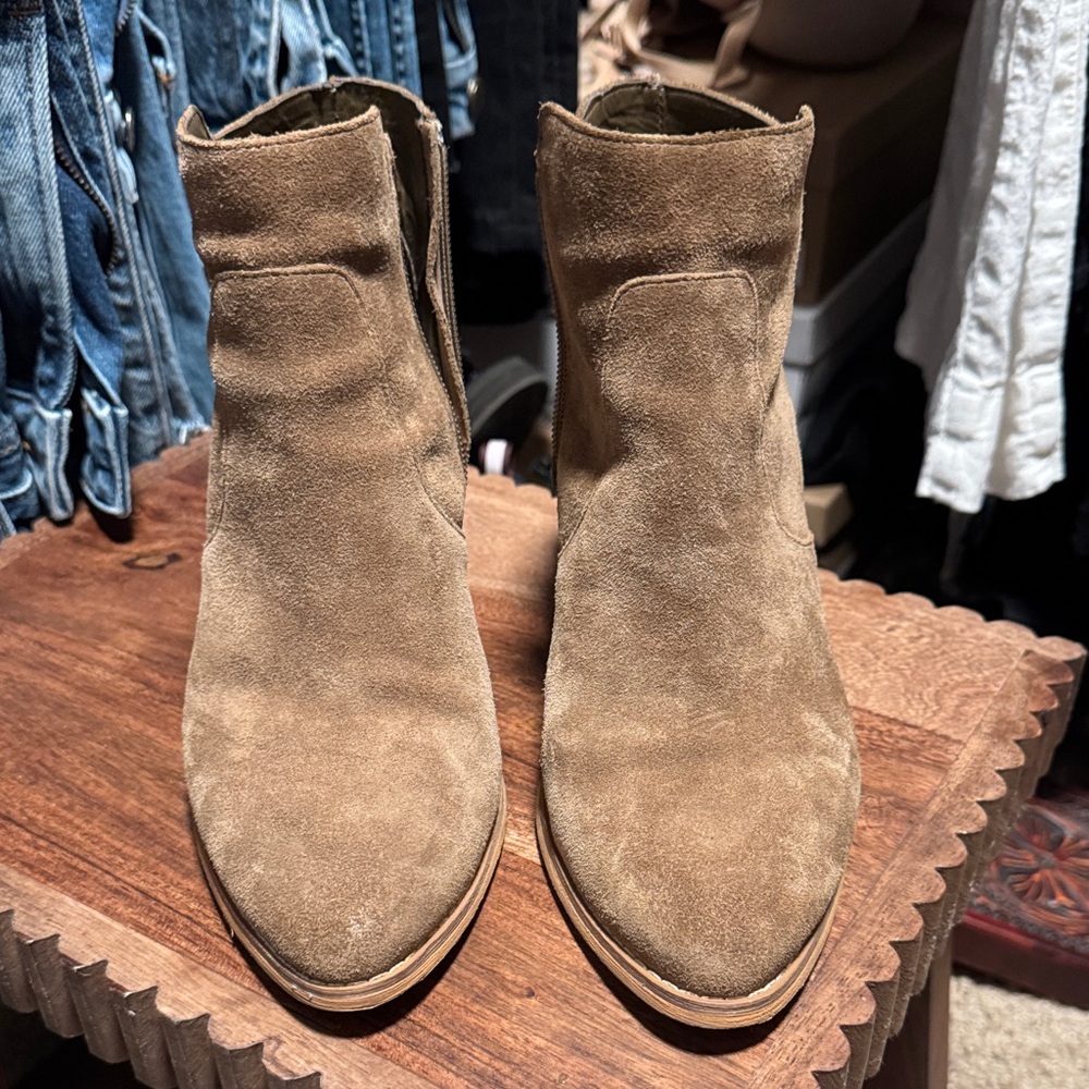 TREASURE&BOND Tan Suede Ankle Boots - Picture 2 of 6